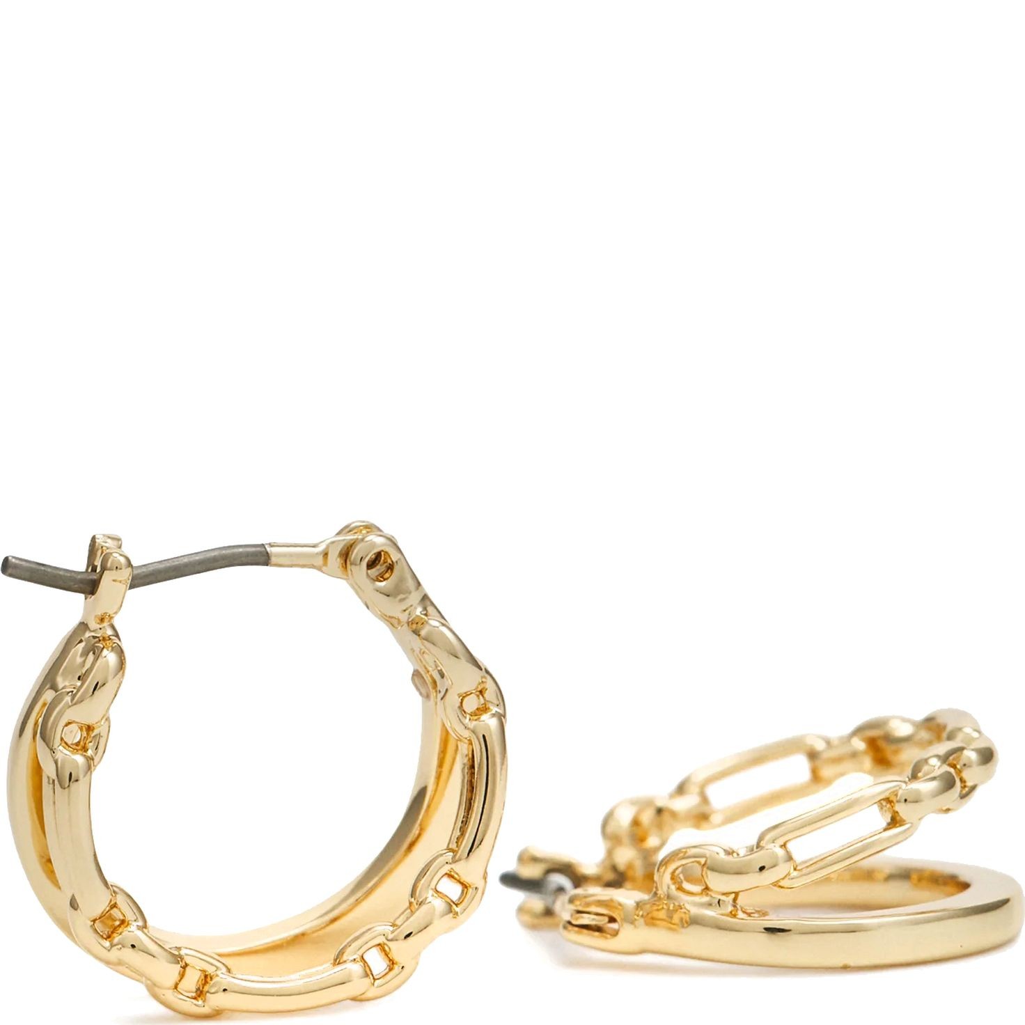 RALPH LAUREN Auskarai moterims, Auksinė, Pe 15mm split hoop 1