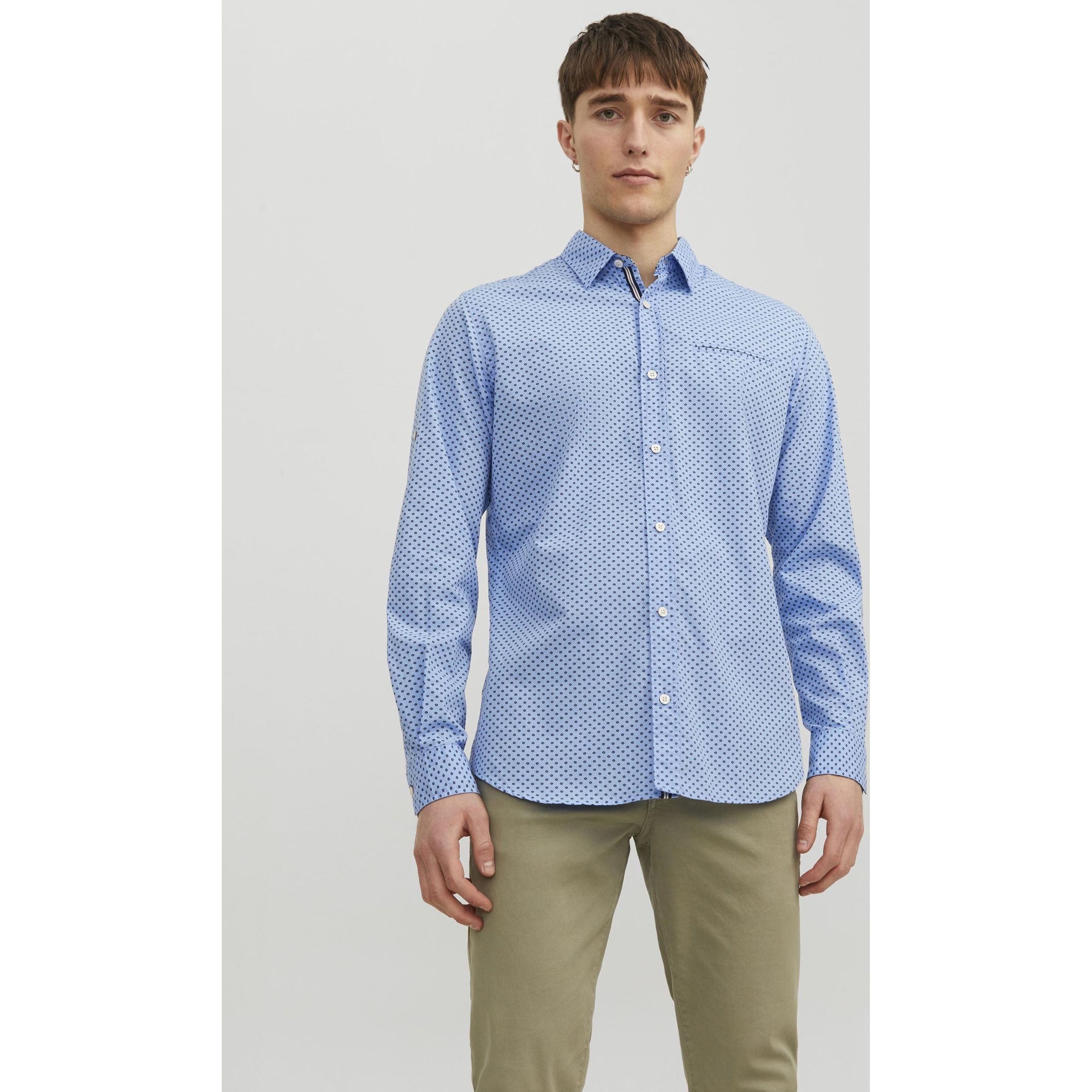JACK & JONES Marškiniai vyrams, Mėlyna, JJEREMY DETAIL SHIRT 2