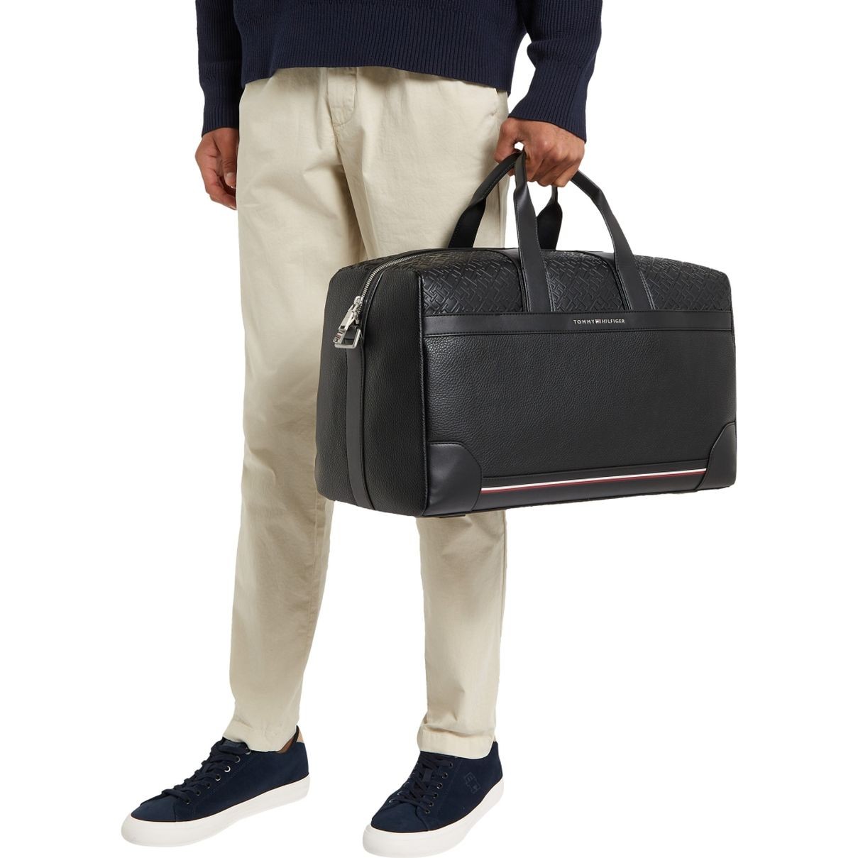 TOMMY HILFIGER Rankinė, krepšys vyrams, Juoda, Central duffle 5