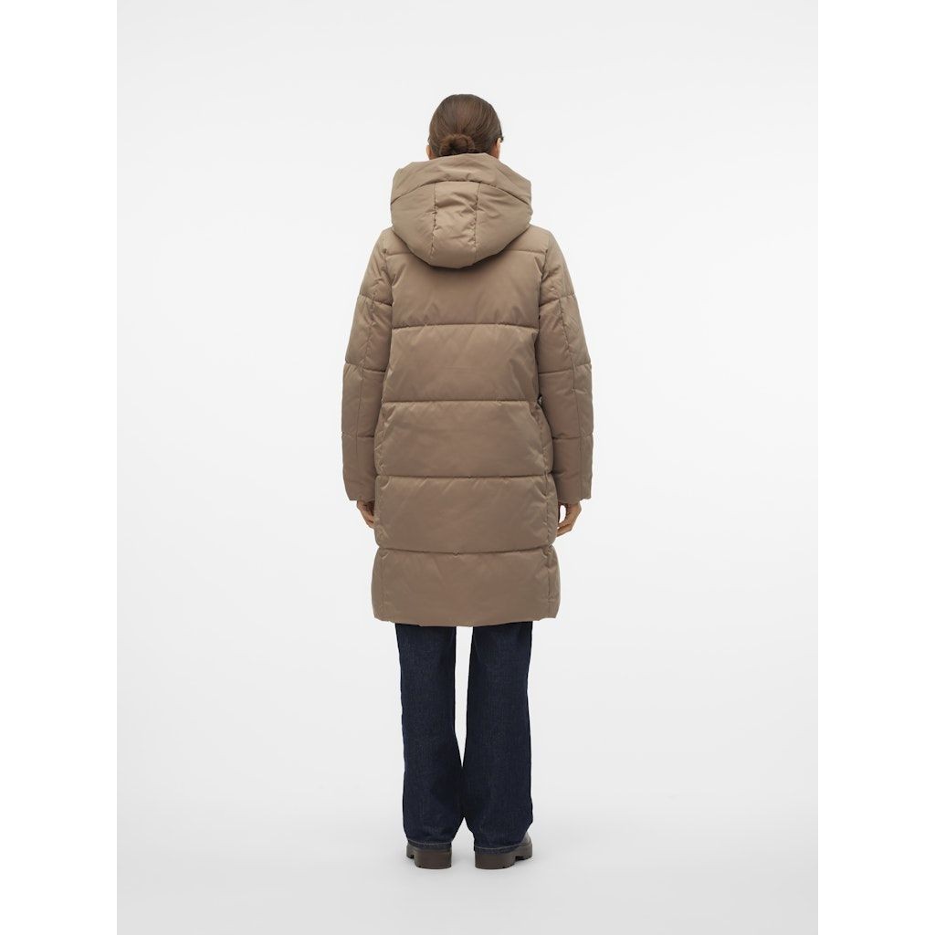 VERO MODA Pūkinis paltas moterims, Ruda, Stella coat 2