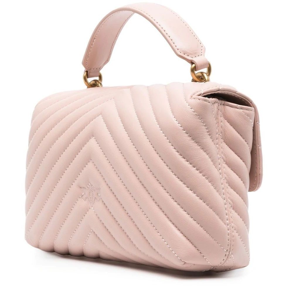 PINKO Rankinė per petį moterims, Rožinė, Love lady puff mini crossbody 2