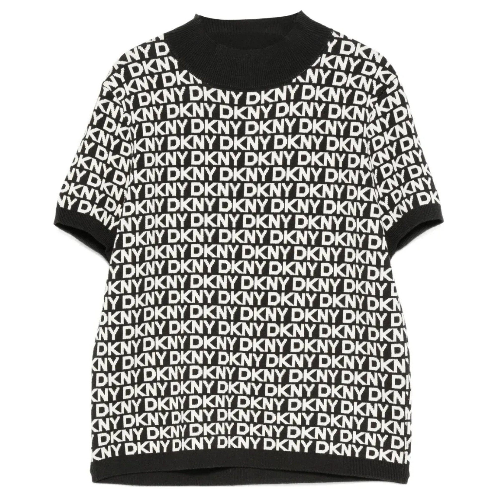 DKNY Šortai moterims, Juoda, Logo jacquard short 1