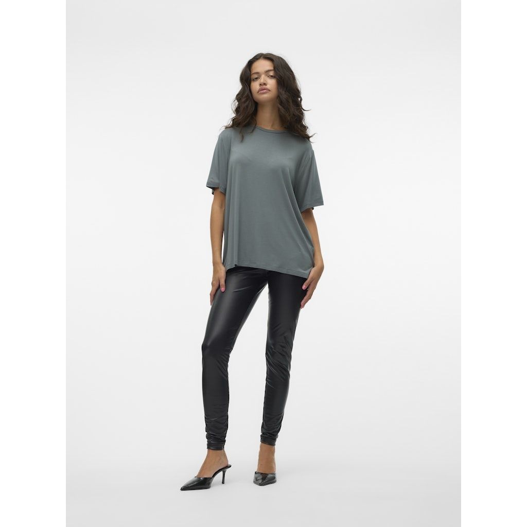 VERO MODA Odinės kelnės moterims, Juoda, Gana legging 5