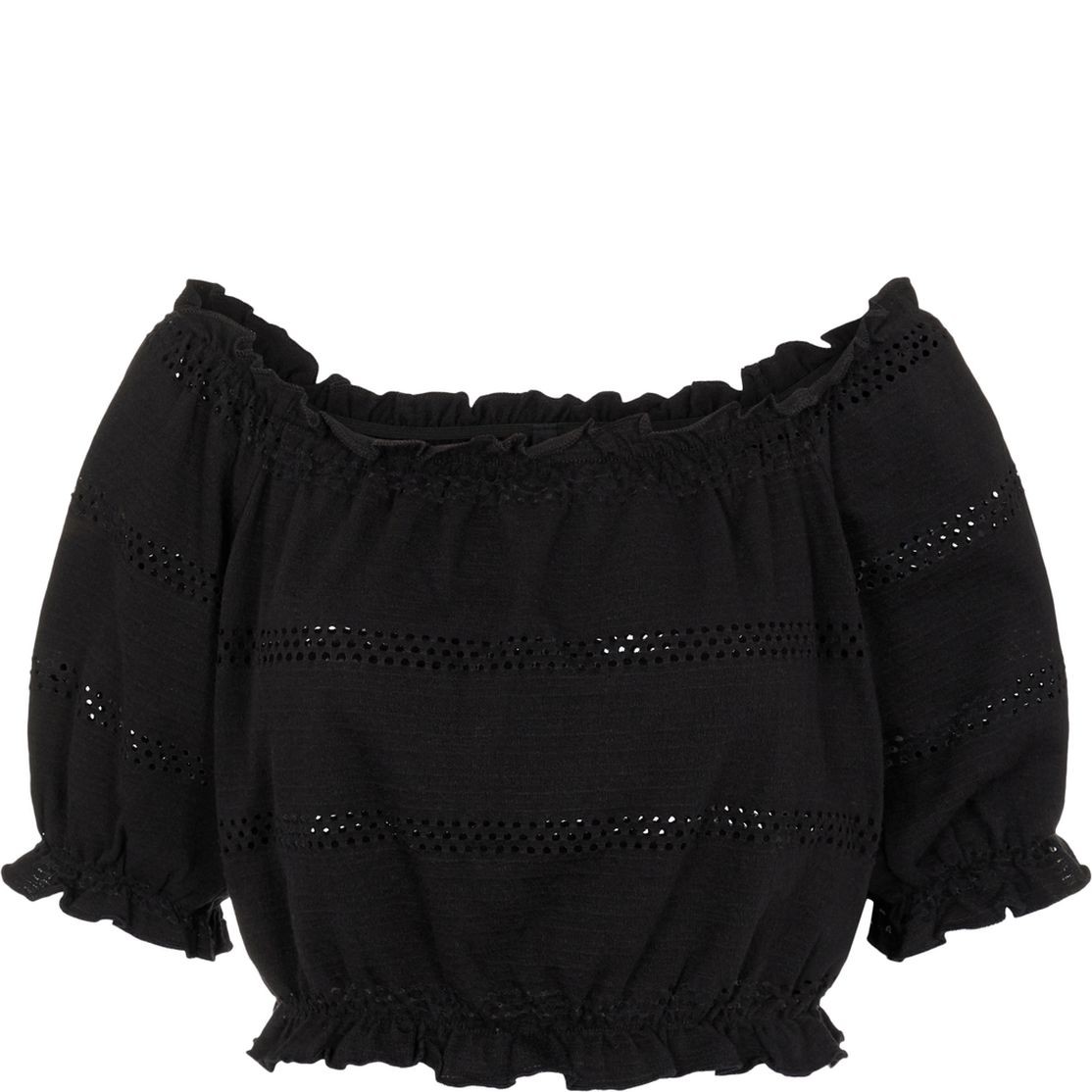 PIECES Palaidinės moterims, Juoda, PCTAYLEE SS CROP 1