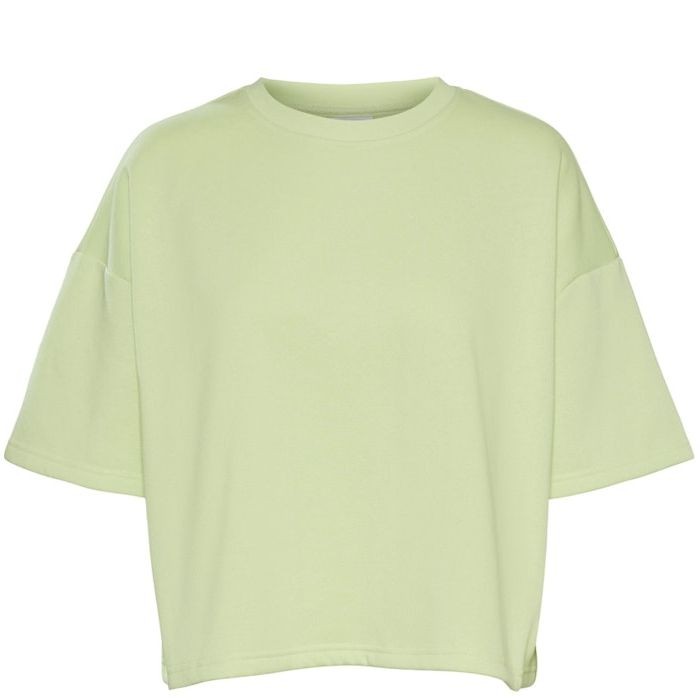 NOISY MAY Megztinis moterims, Žalia, NMKAREN S/S O-NECK SW 1