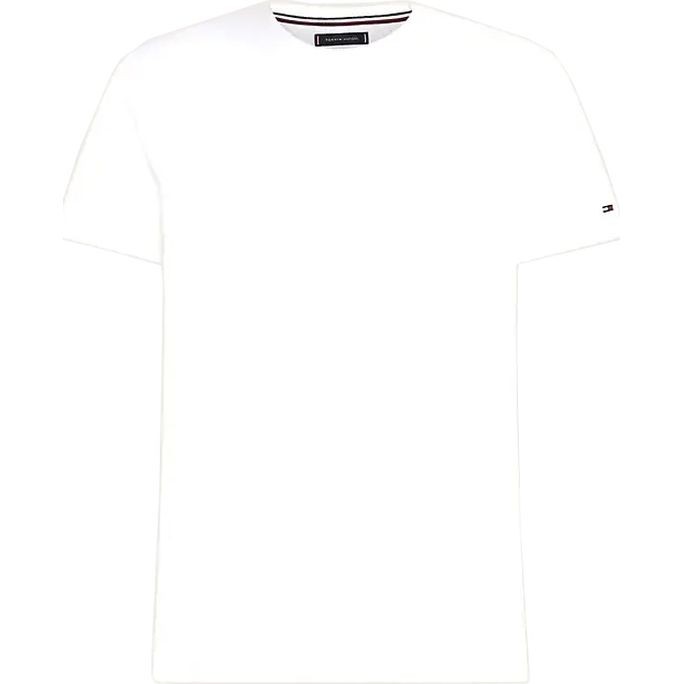 TOMMY HILFIGER Marškinėliai trump. rankovėmis vyrams, Balta, Dc mercerized tee 1