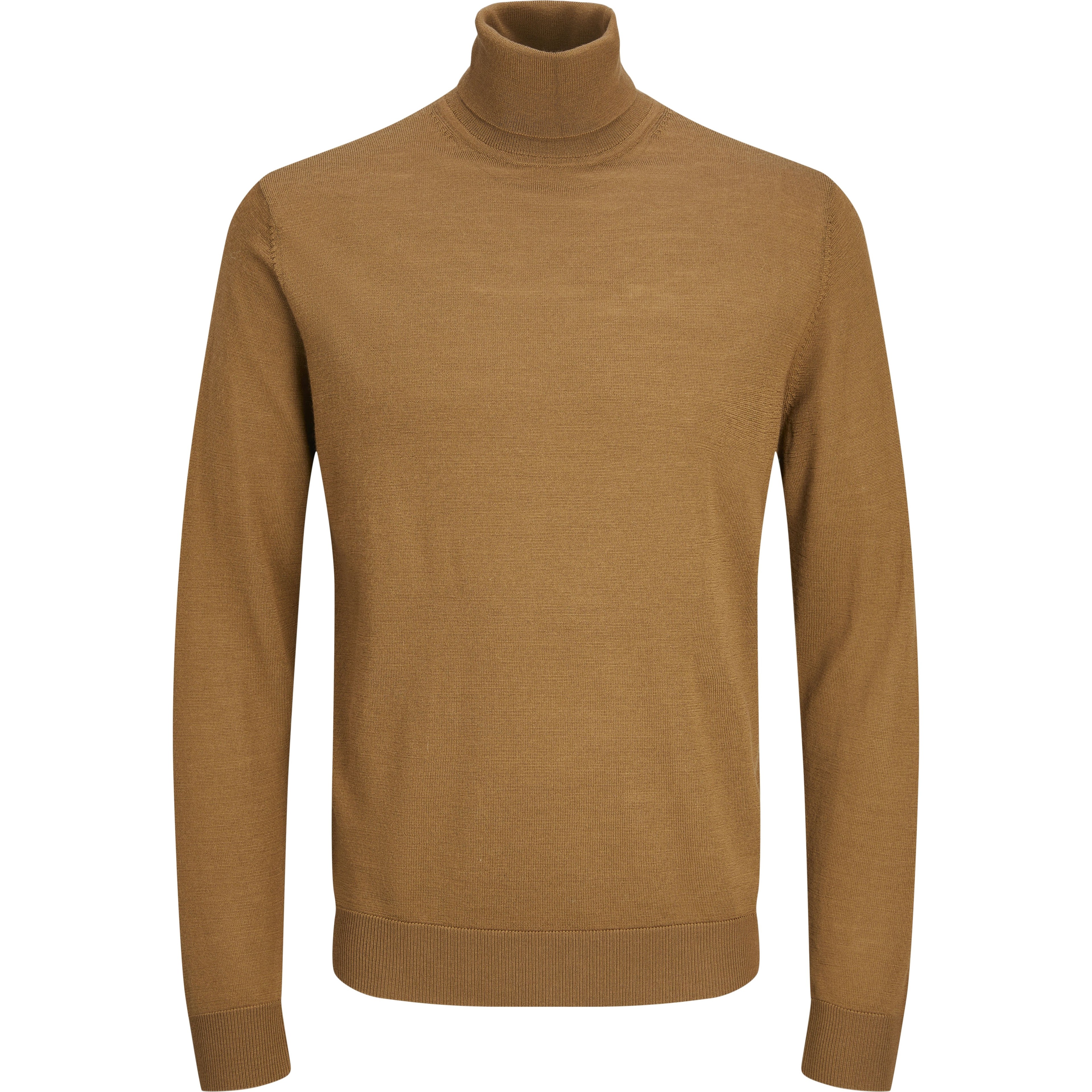 JACK & JONES Megztinis su kaklu vyrams, Ruda, Merino knit roll neck
