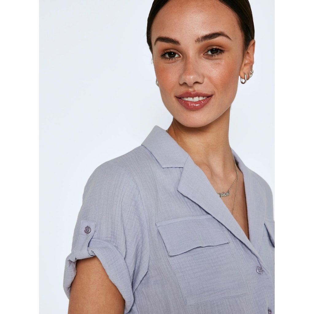 NOISY MAY Maxi suknelė moterims, Violetinė, NMLILLA S/S BELTED DR 5