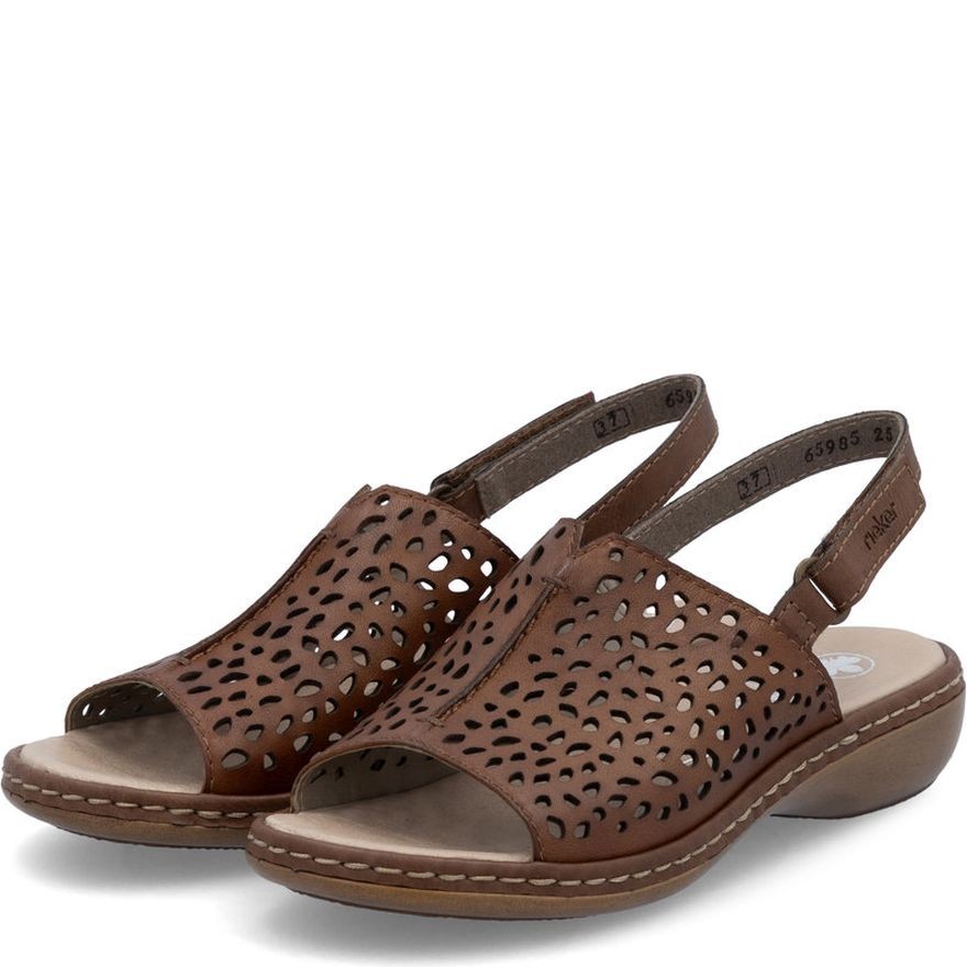 RIEKER Basutės moterims, Ruda, Sandals 7
