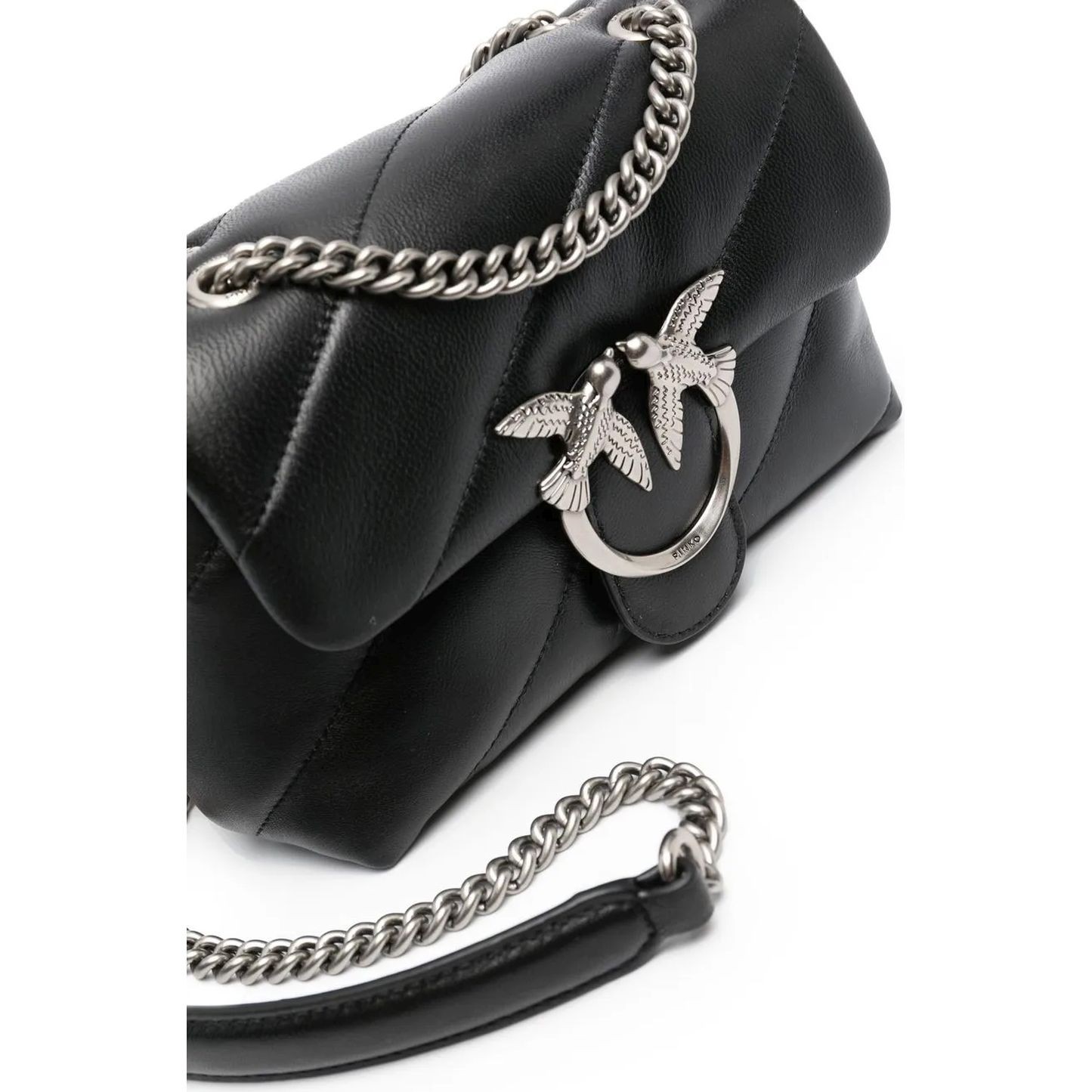 PINKO Rankinė per petį moterims, Juoda, Love puff mini bag 3