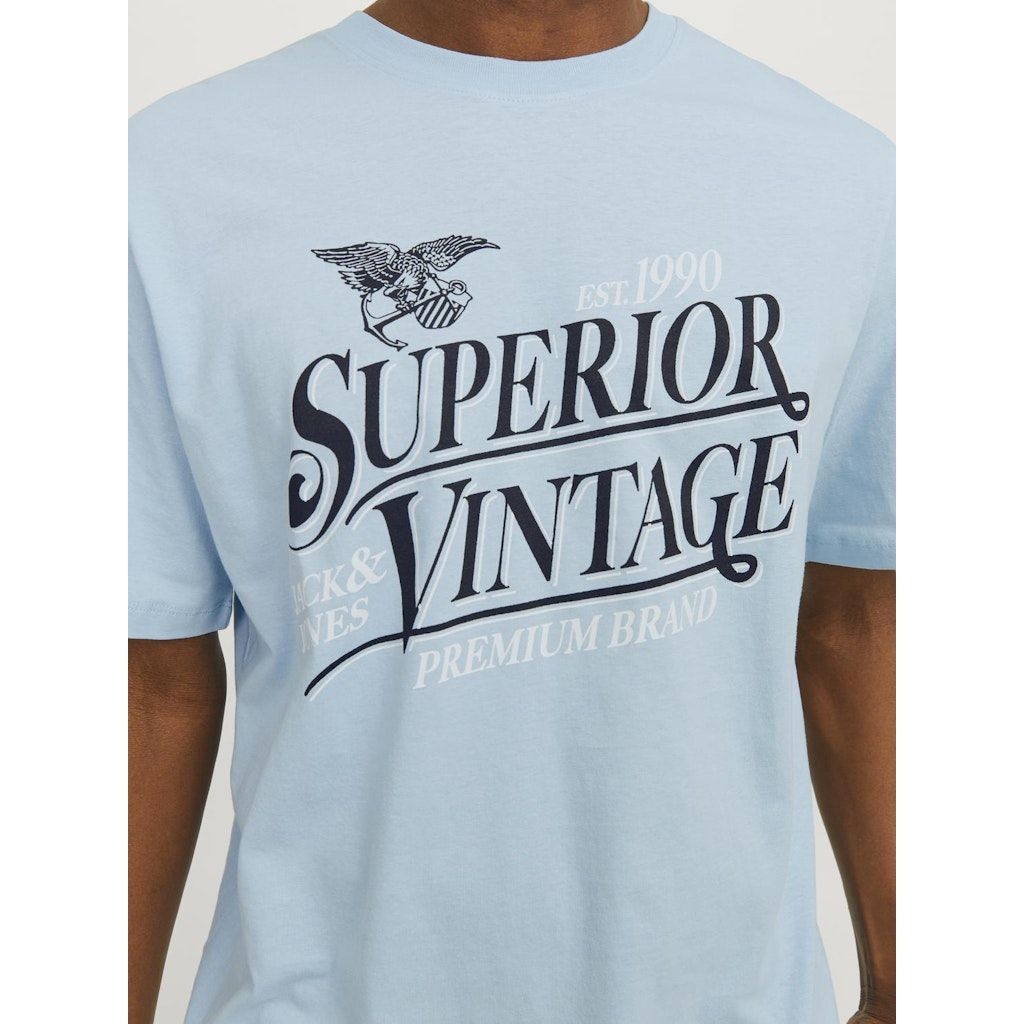 JACK & JONES Marškinėliai vyrams, Mėlyna, JPRSTAR TEE SS CREW 5