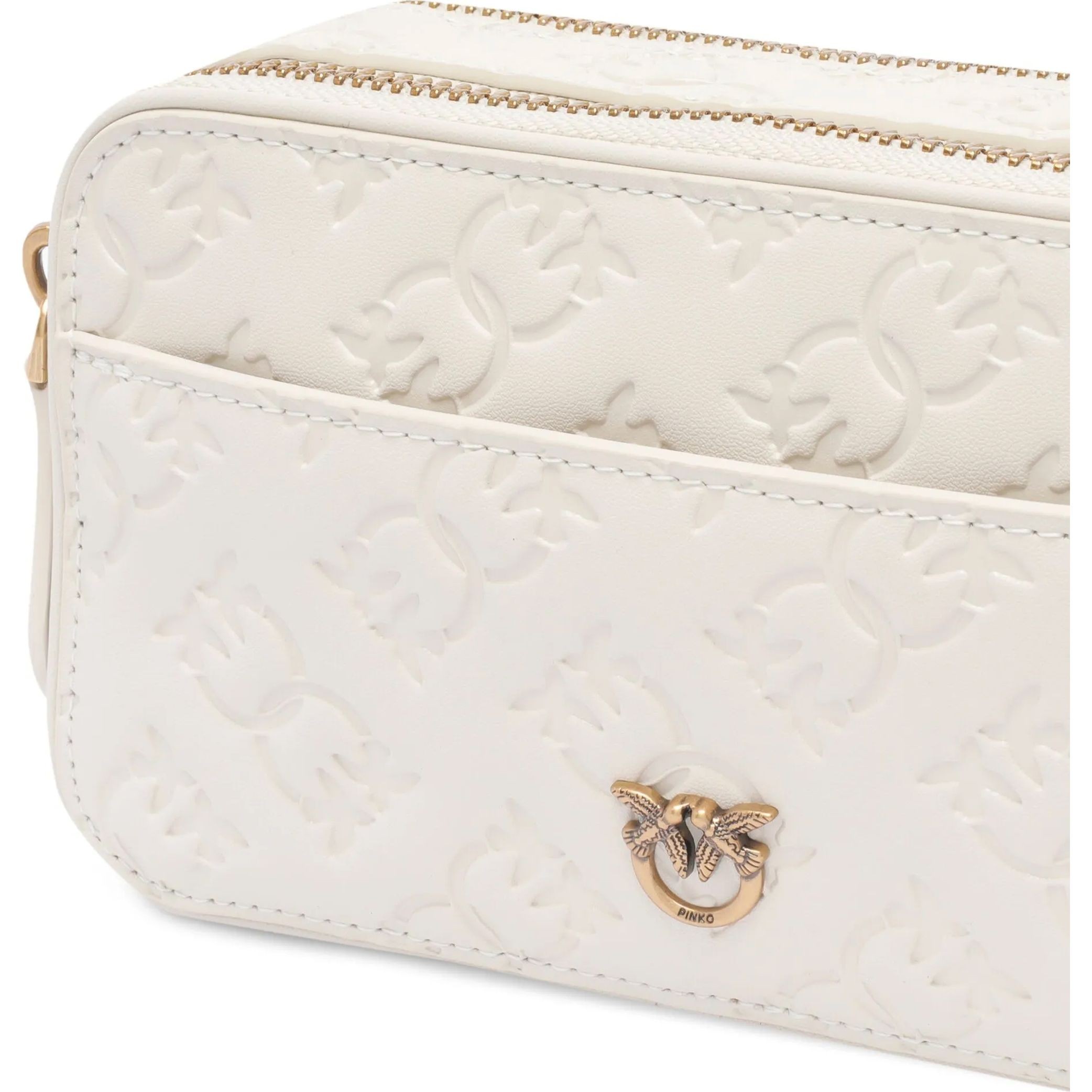 PINKO Rankinė per petį moterims, Balta, Camera bag mini  4