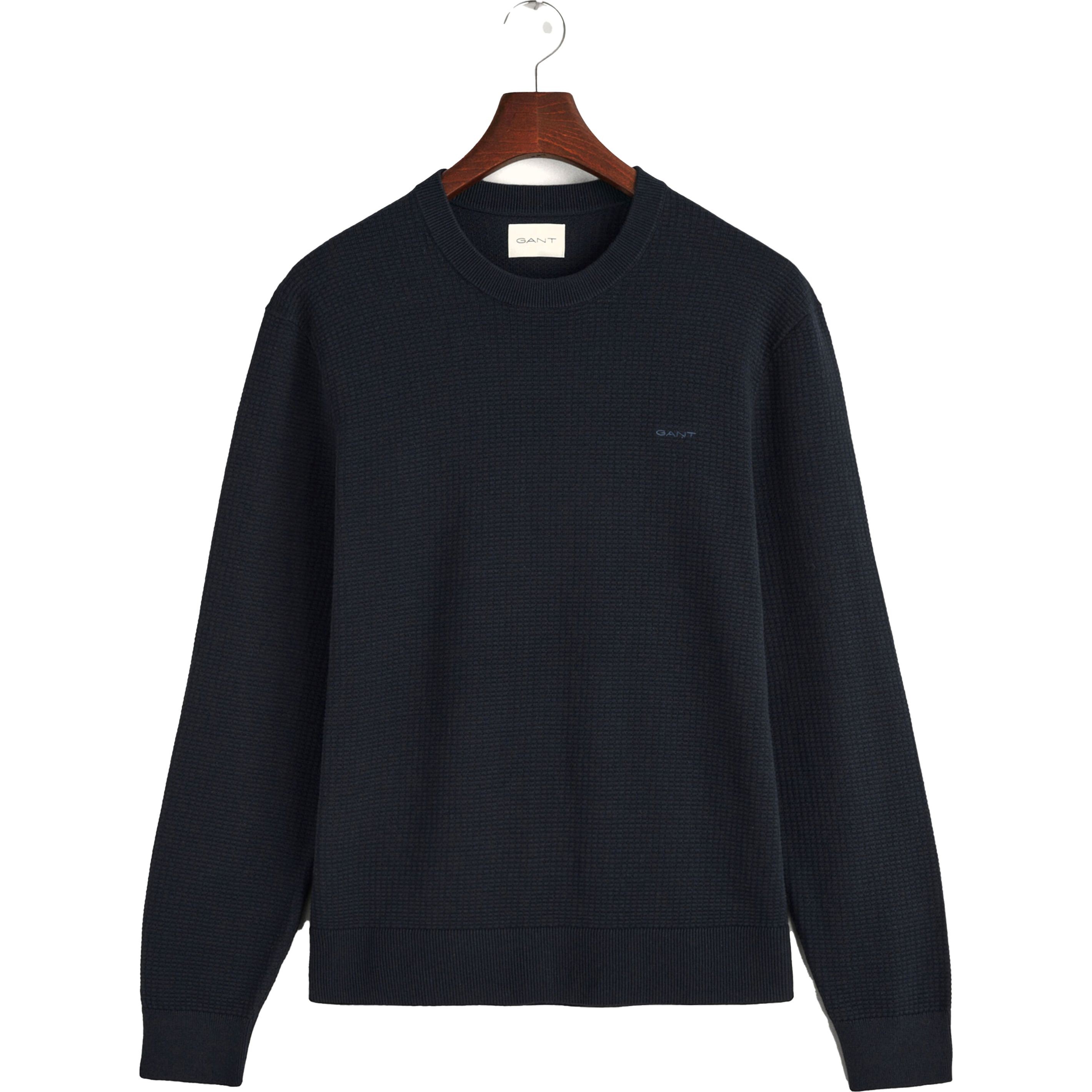 GANT Megztinis vyrams, Mėlyna, TEXTURED COTTON C-NECK 1