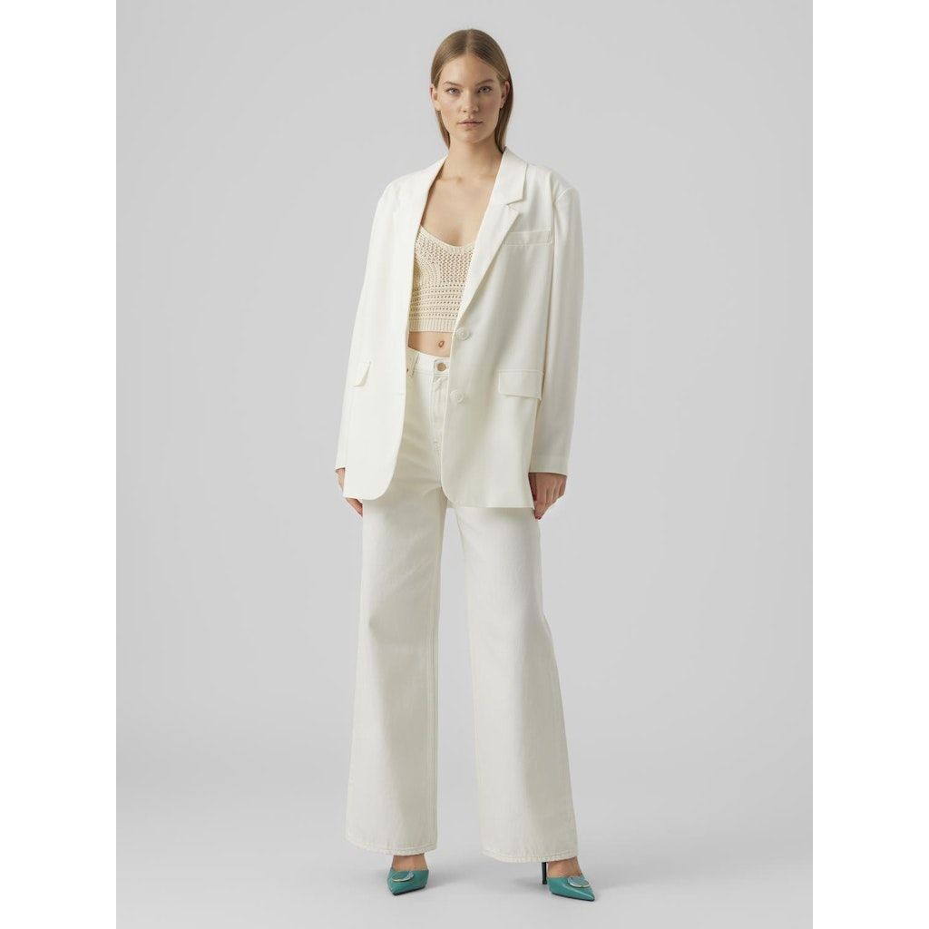 VERO MODA Švarkas moterims, Balta, VMTIKKIZELDA LS OVERS 3