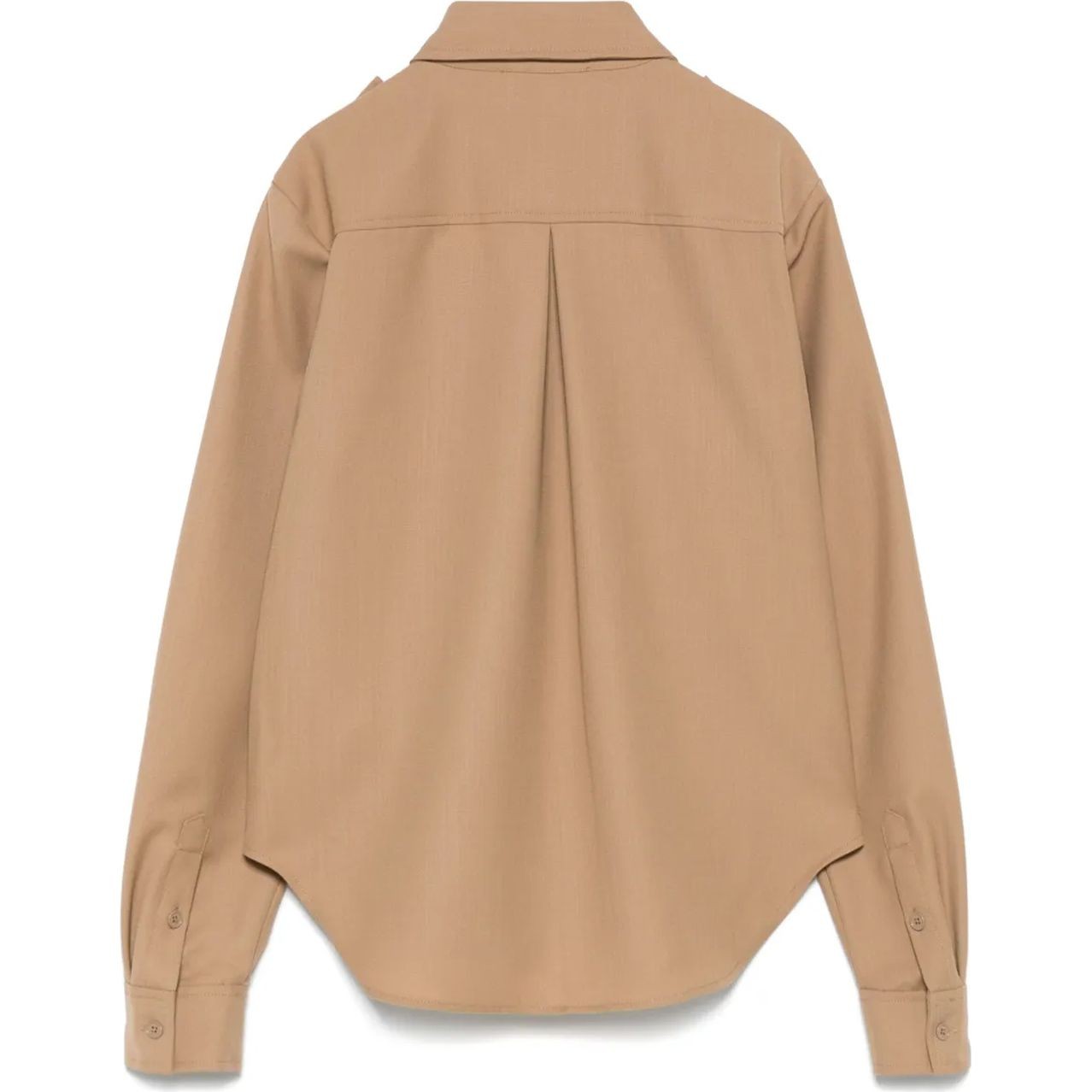 MICHAEL KORS Marškiniai ilgomis rankovėmis moterims, Ruda, Fitted army shirt 2