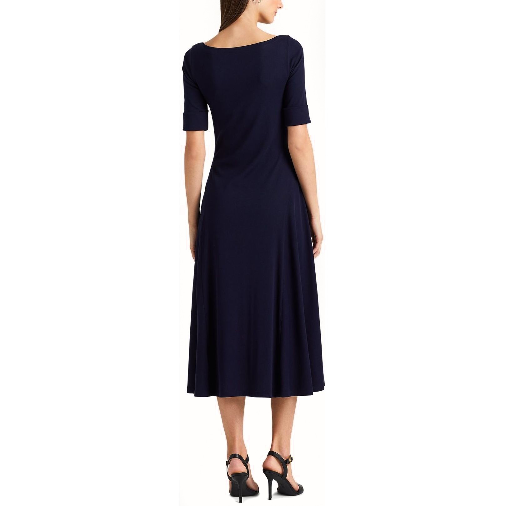 LAUREN RALPH LAUREN Midi suknelė moterims, Mėlyna, Munzie elbow sleeve day dress 4