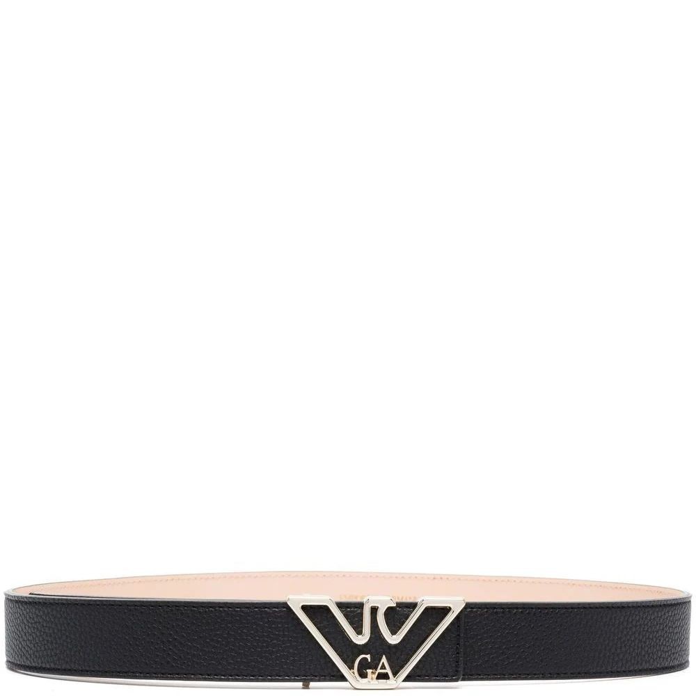 EMPORIO ARMANI Diržas moterims, Juoda, Plate belt 1