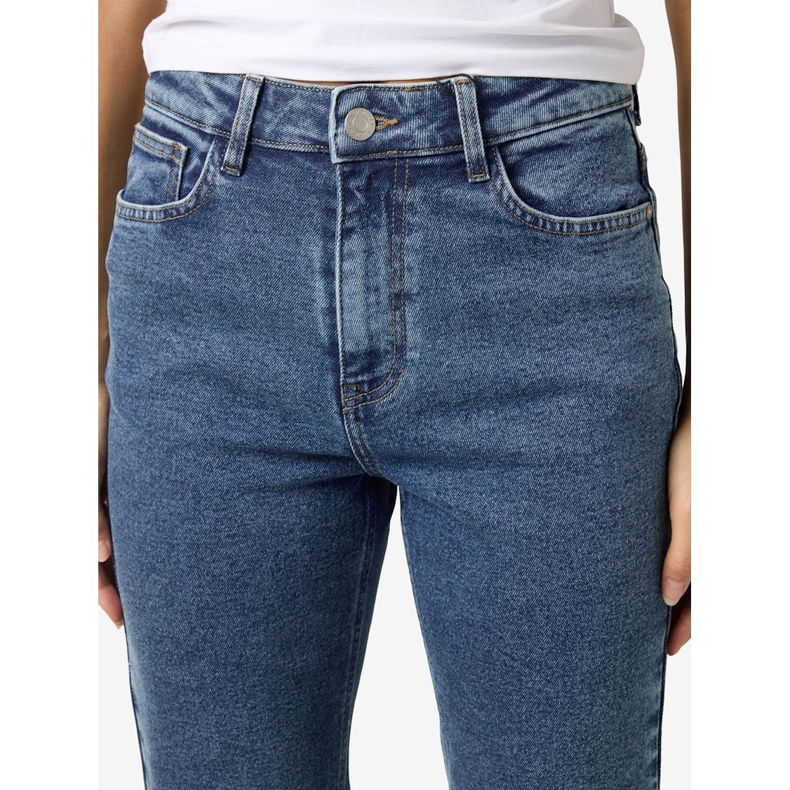 NOISY MAY Slim džinsai moterims, Mėlyna, Nmmoni slim 8