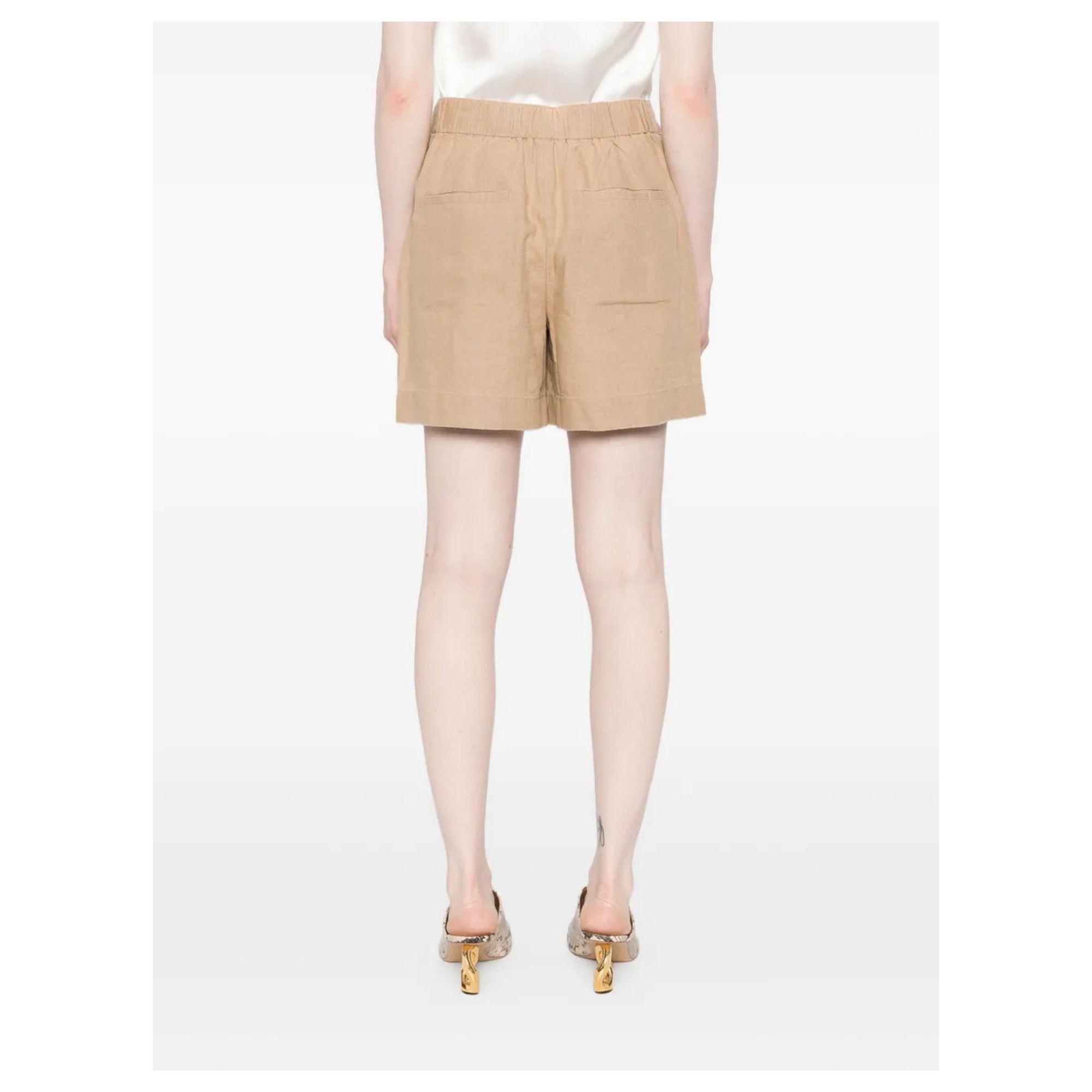 VINCE Šortai moterims, Mid rise hemp short 3