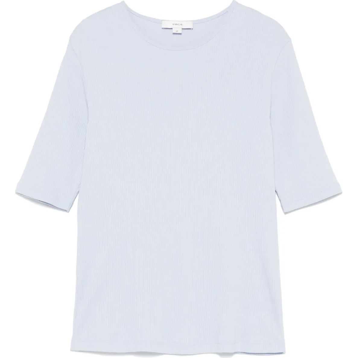 VINCE Marškinėliai trump. rankovėmis moterims, Mėlyna, Rib elbow slv crew