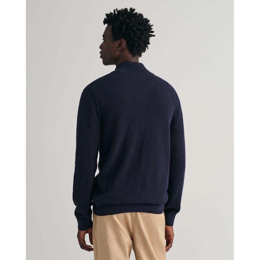 GANT Kardiganas vyrams, Mėlyna, COTTON PIQUE ZIP 4