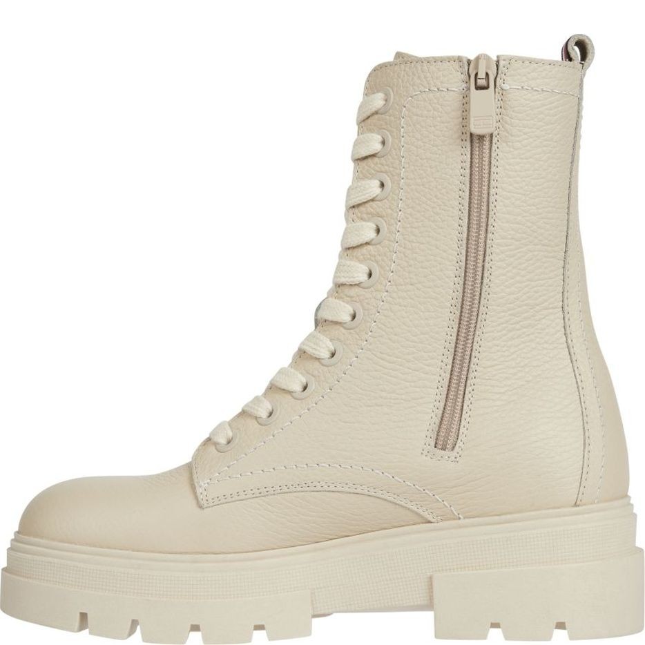 TOMMY HILFIGER Aulinukai moterims, Smėlio, MONO LACE UP BOOT 3
