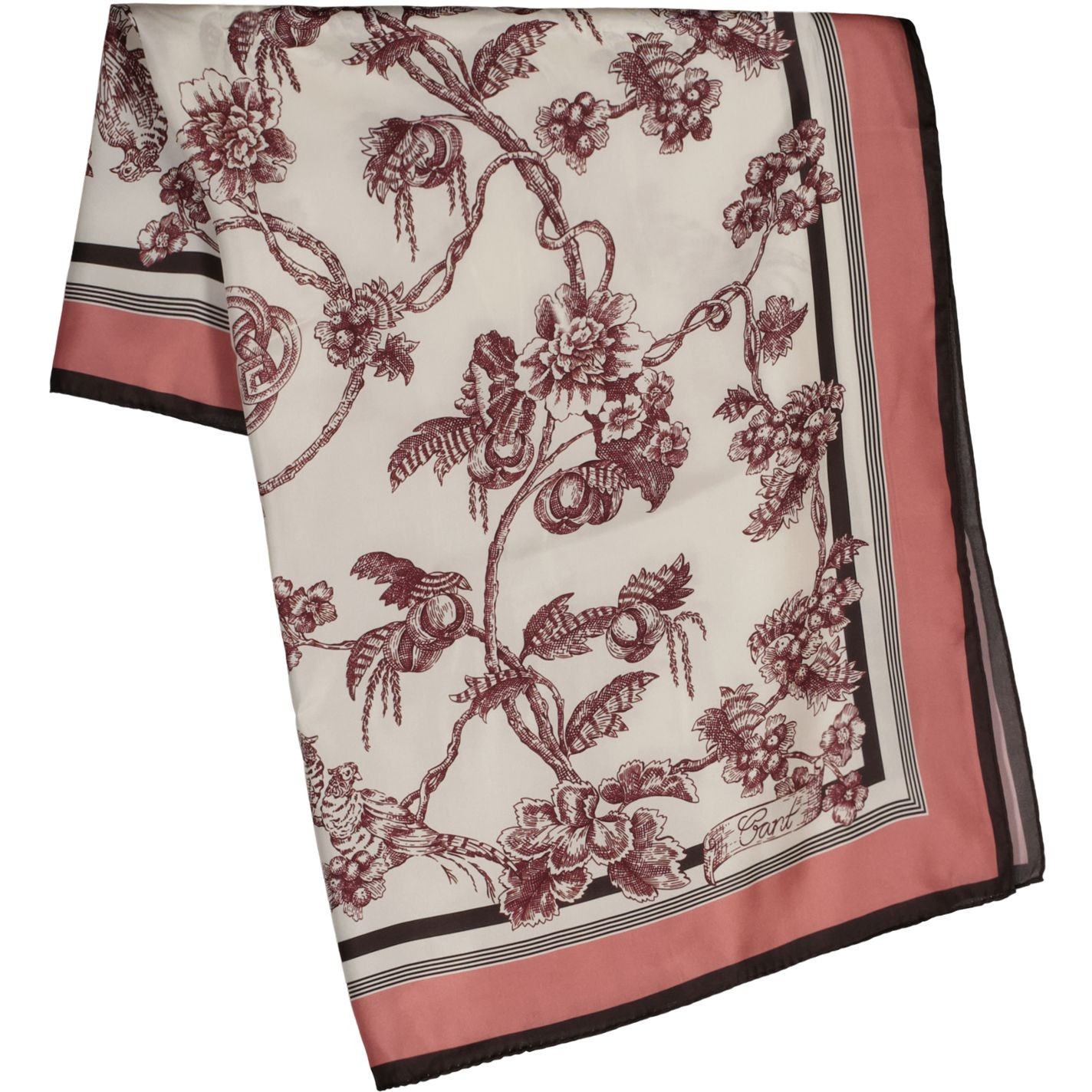GANT Šalikas moterims, Raudona, tree print silk scarf