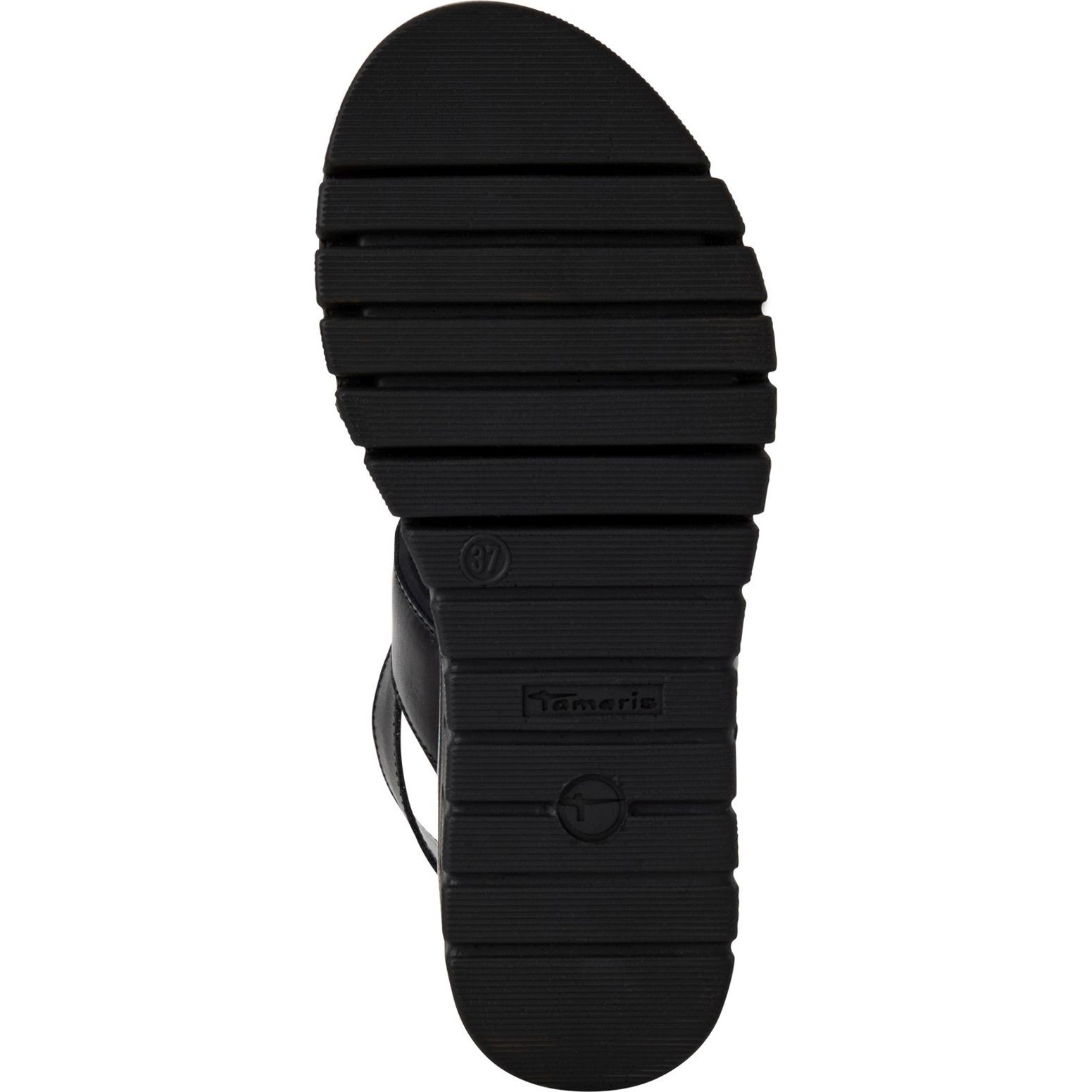 TAMARIS Basutės moterims, Juoda, Wedge/plat sandals 5