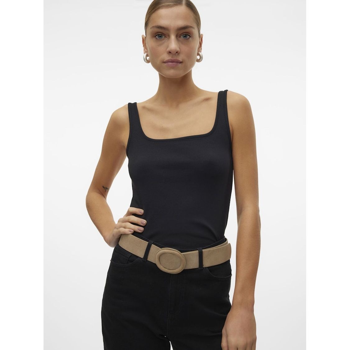 VERO MODA Marškinėliai moterims, Juoda, Vmchloe t-shirts 6