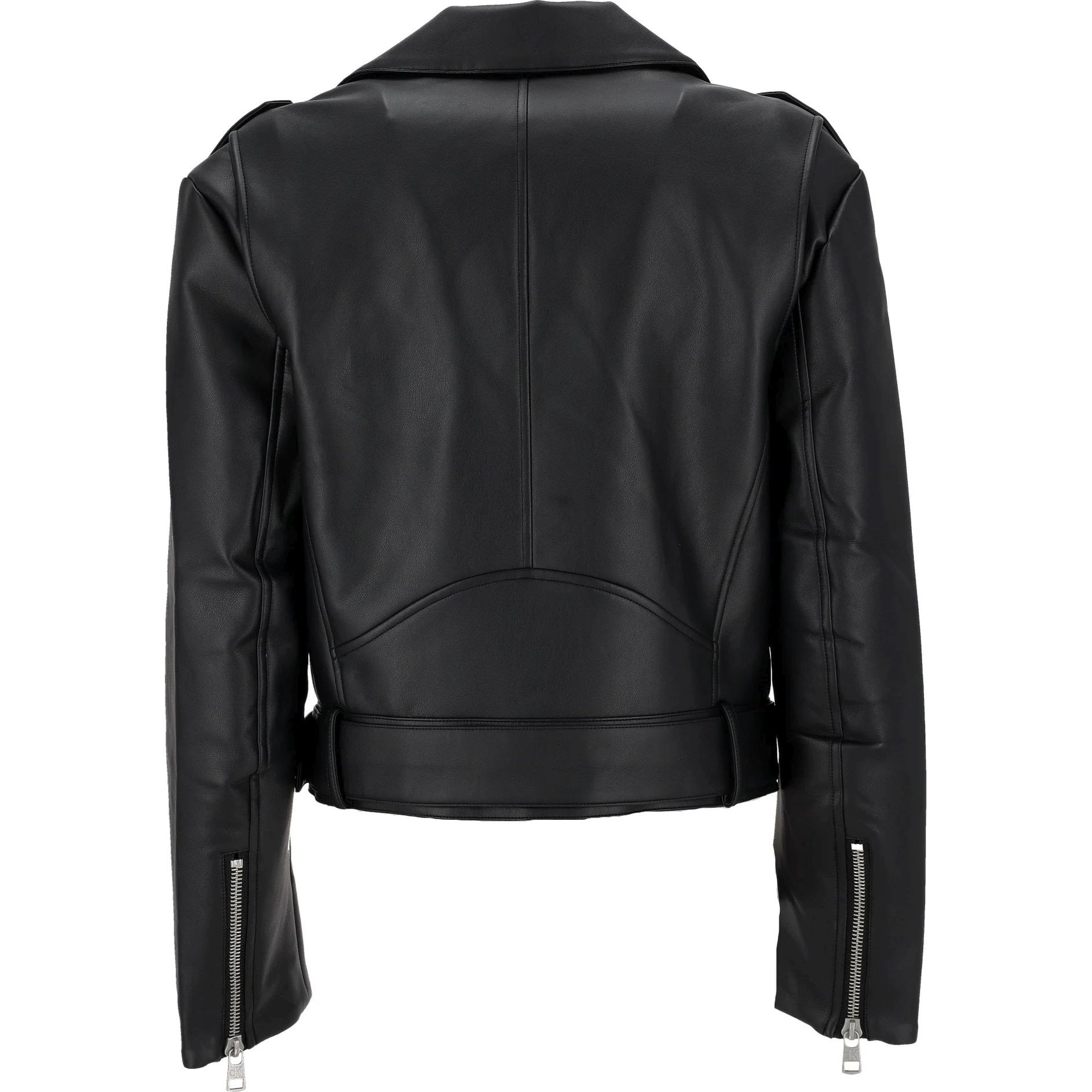 CALVIN KLEIN JEANS Odinė striukė moterims, Juoda, Biker jacket 2