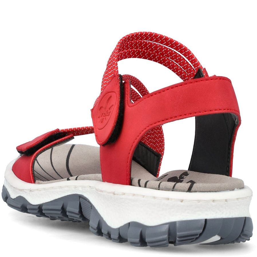 RIEKER Basutės moterims, Raudona, SANDALS 9