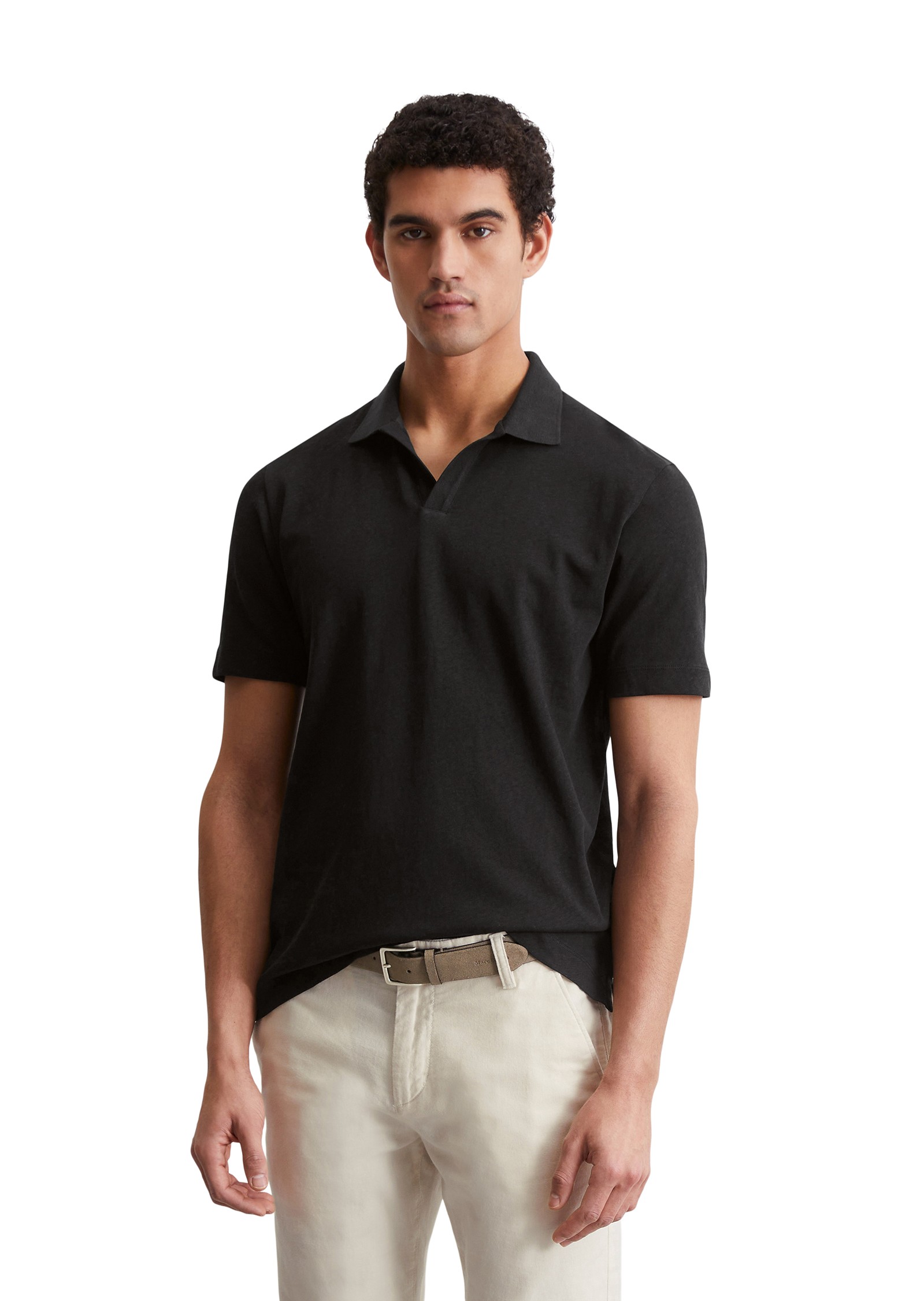 MARC O'POLO Polo marškiniai trumpos rank. vyrams, Juoda, Polo short 523209153026 2