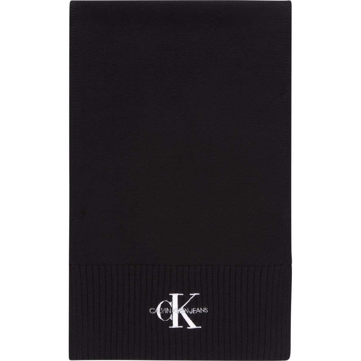 CALVIN KLEIN JEANS Šalikas vyrams, Juoda, Monologo embro scarf 1