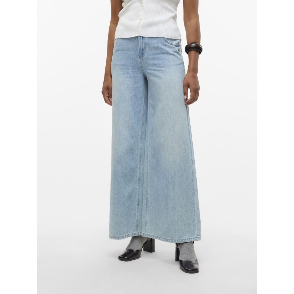 VERO MODA Platūs džinsai moterims, Mėlyna, Annet wide 3