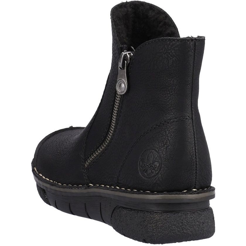 RIEKER Aulinukai moterims, Juoda, BOOTIES 5