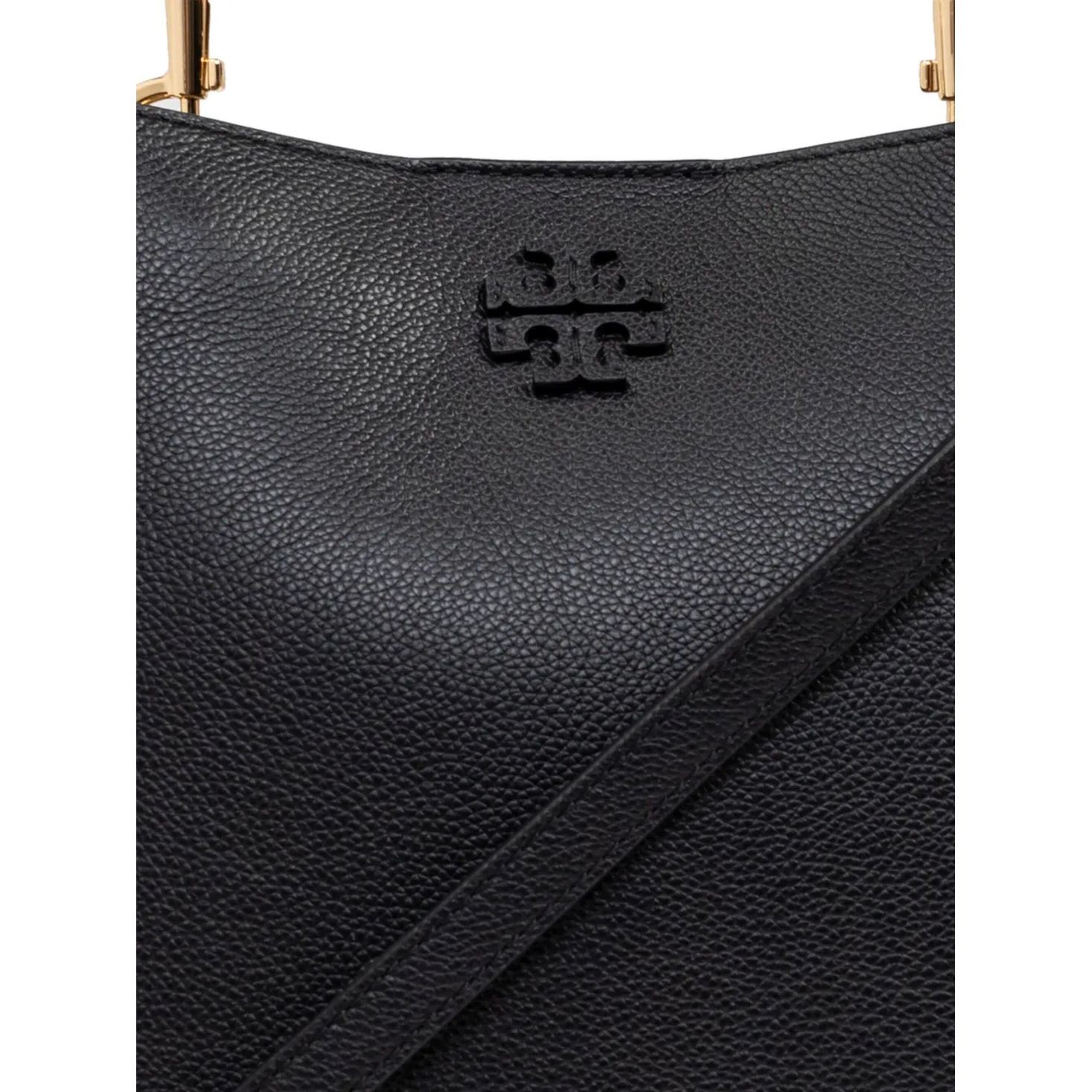 TORY BURCH Pirkinių krepšys moterims, Juoda, Mcgraw bucket bag 5