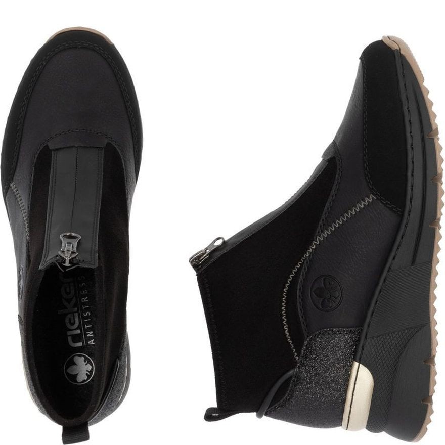 RIEKER Aulinukai moterims, Juoda, Ladies short boots 7