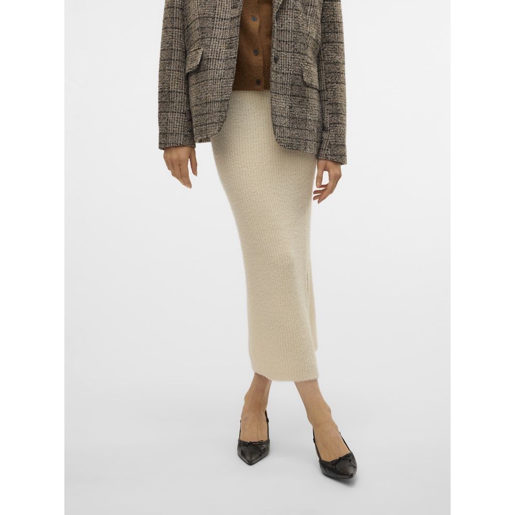 VERO MODA Maxi sijonas moterims, Smėlio, Puff calf pencil skirt boo 2