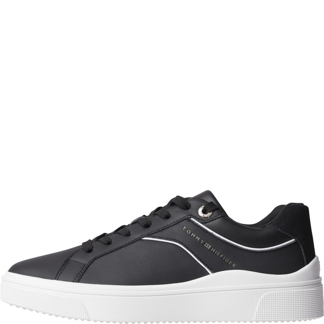 TOMMY HILFIGER Sportiniai bateliai moterims, Juoda, Court sneaker 6