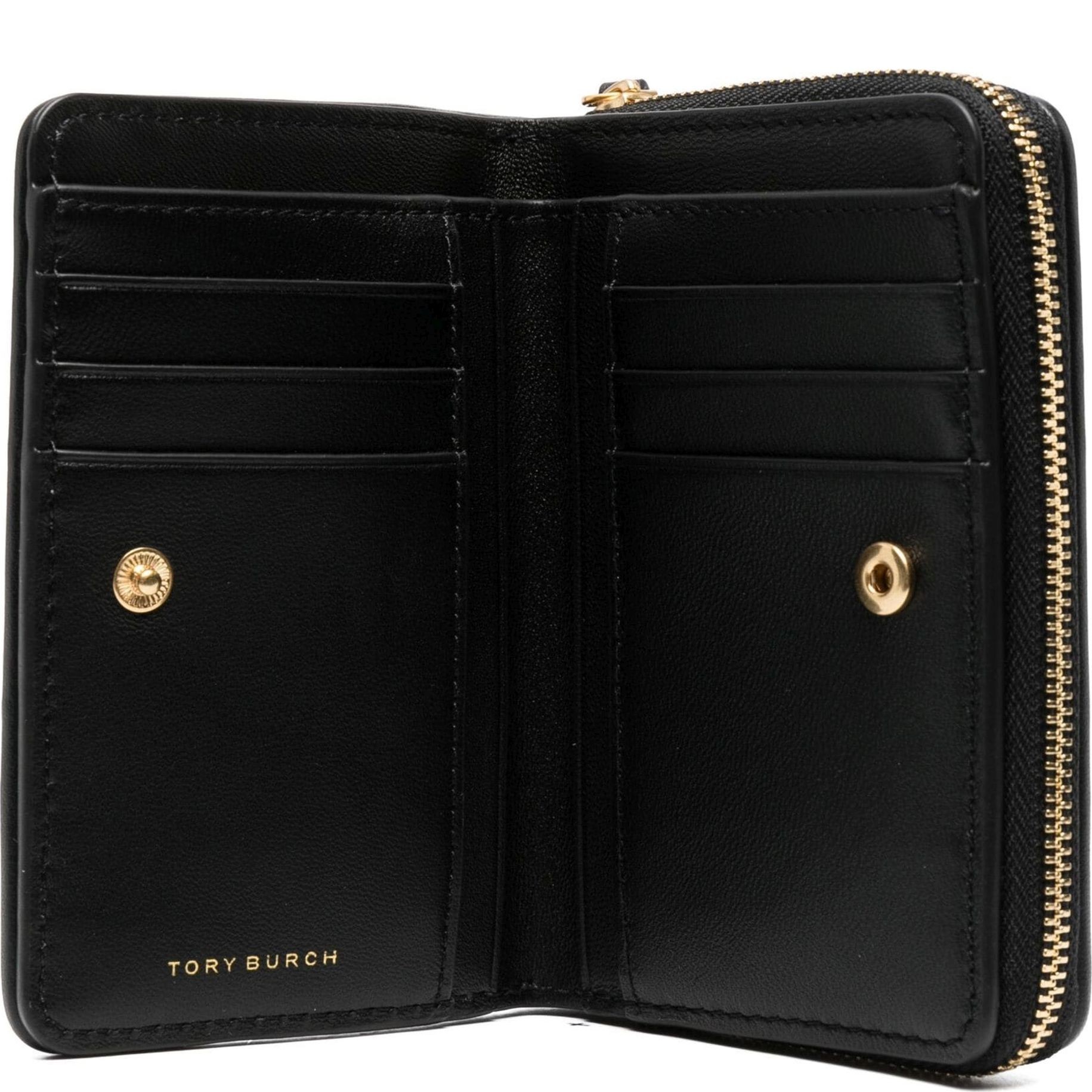 TORY BURCH Piniginė moterims, Juoda, Fleming soft bi-fold wallet 3