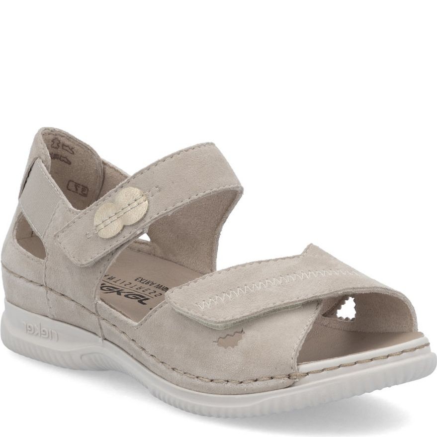 RIEKER Basutės moterims, Smėlio, Sandals 1