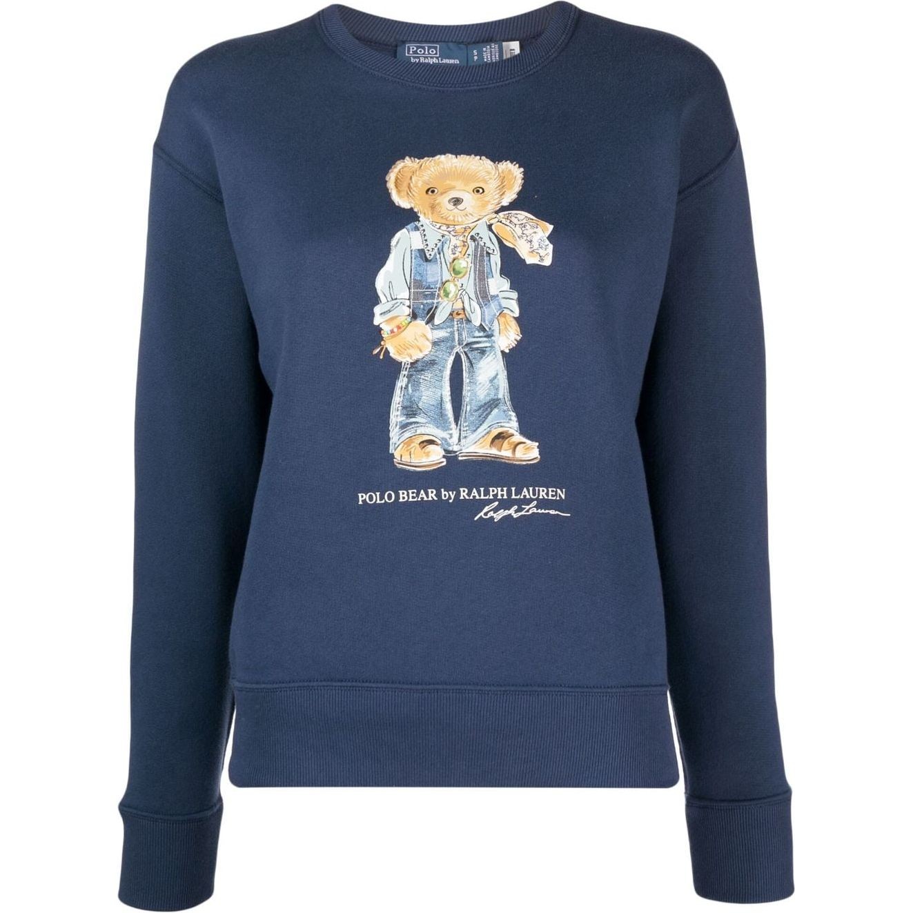 POLO RALPH LAUREN Sportinis nertinis moterims, Mėlyna, Lrl bear sweatshirt 1