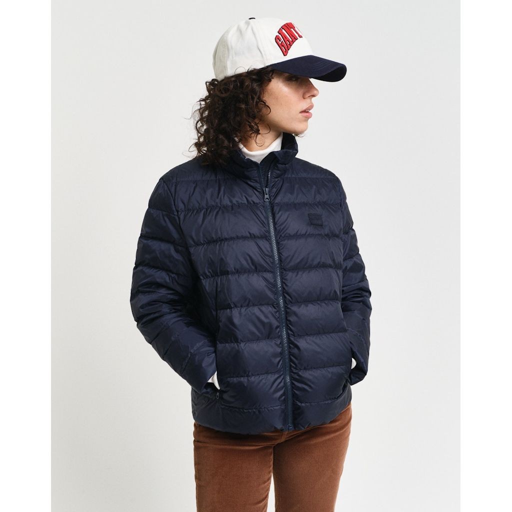 GANT Striukė moterims, Mėlyna, Light down logo jacket 2