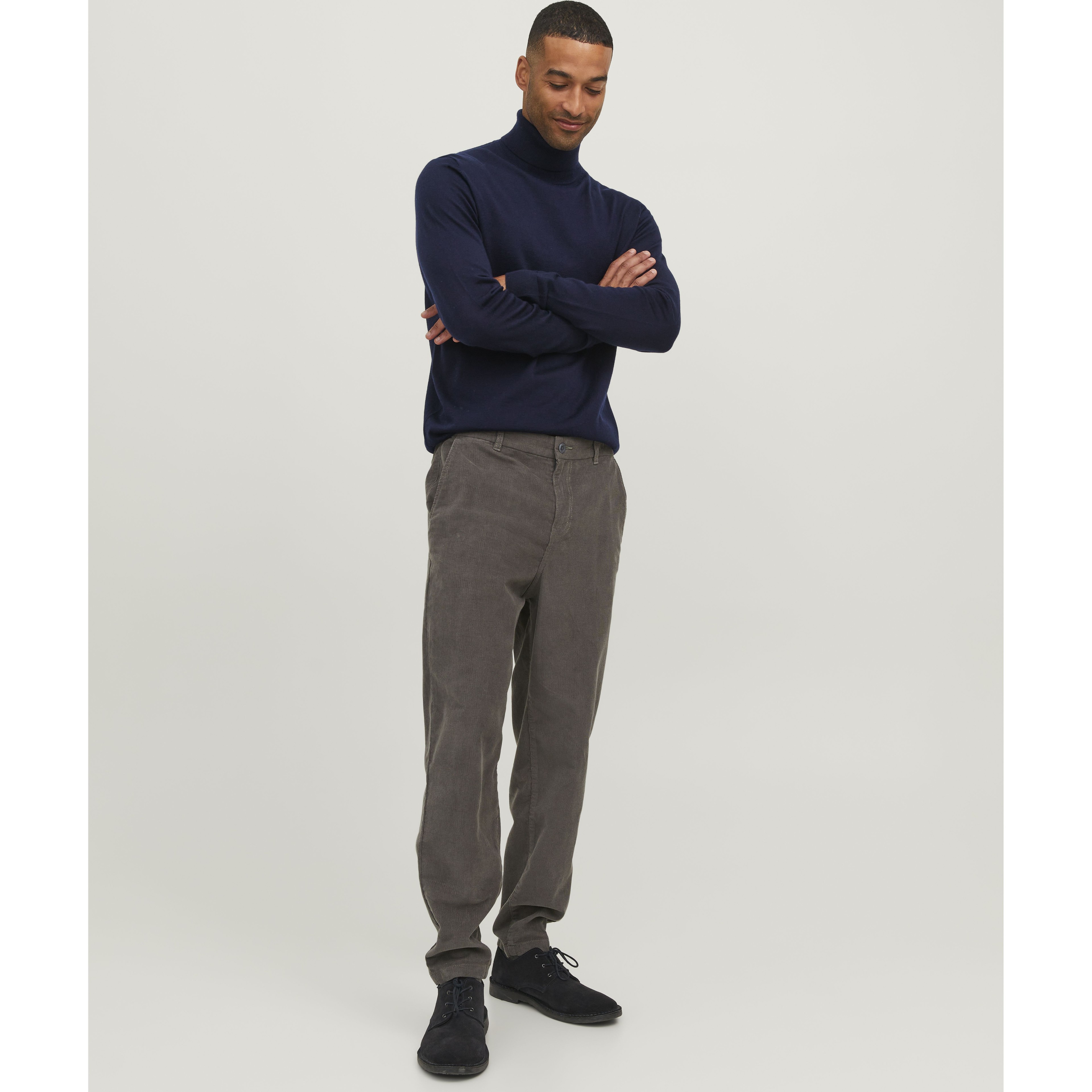 JACK & JONES Megztinis su kaklu vyrams, Mėlyna, Merino knit roll neck 7