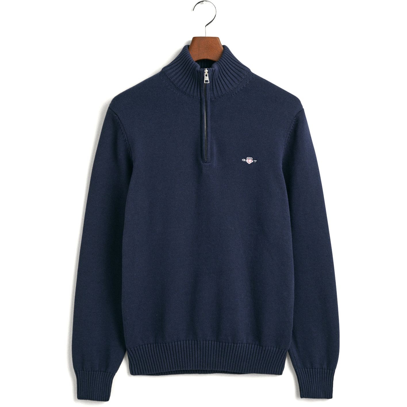 GANT Megztinis vyrams, Mėlyna, casual cotton half zip 1