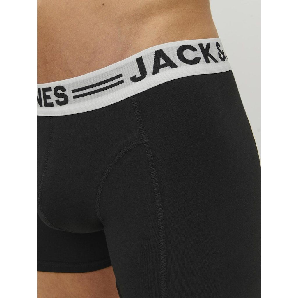 JACK & JONES Ilginti apatiniai vyrams, Juoda, SENSE TRUNKS 3-PACK NOOS 6