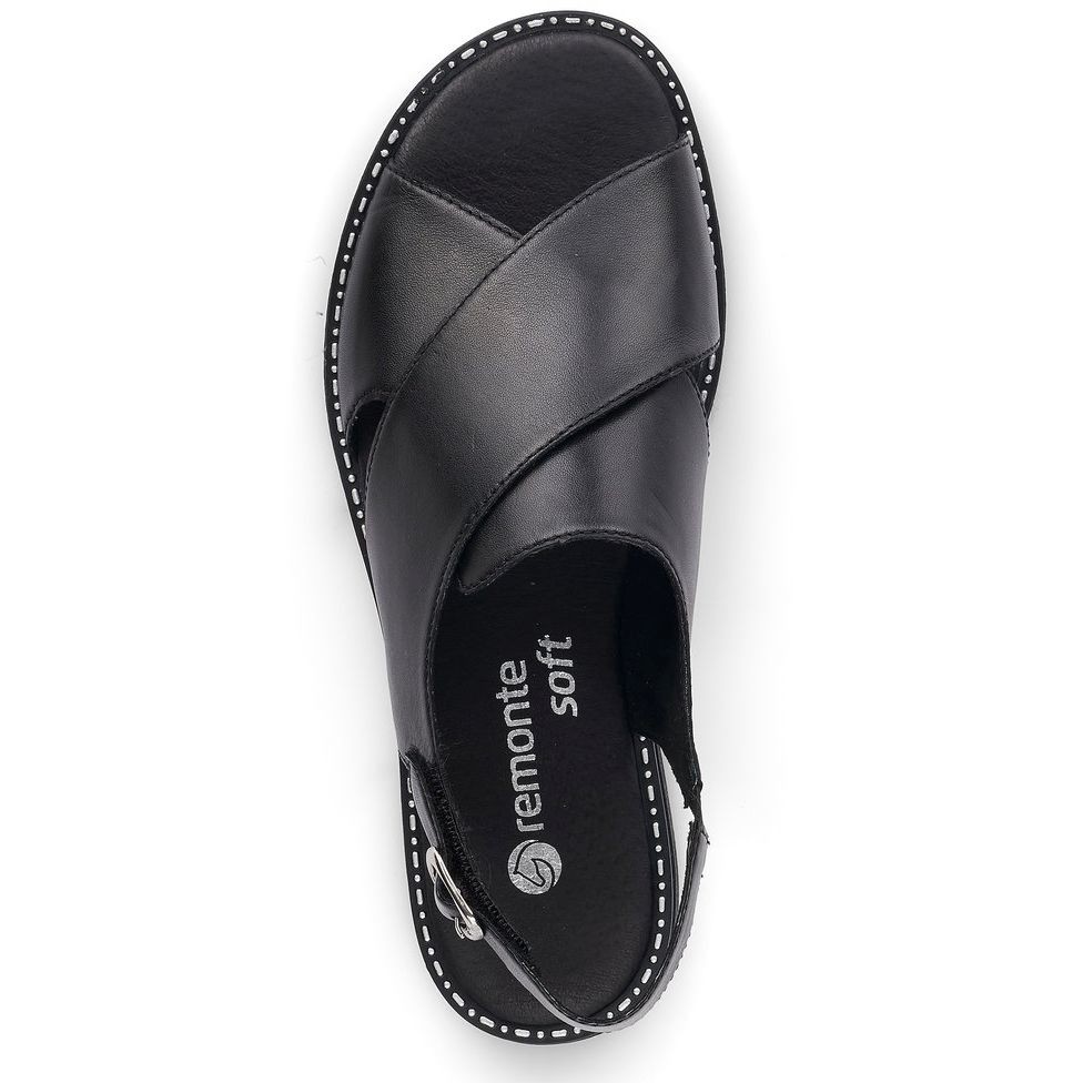 REMONTE Basutės moterims, Juoda, SANDALS 5