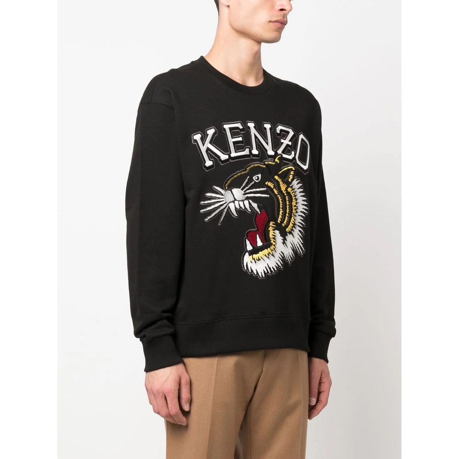 KENZO Sportinis nertinis vyrams, Juoda, Tiger varsity classic sweater 3