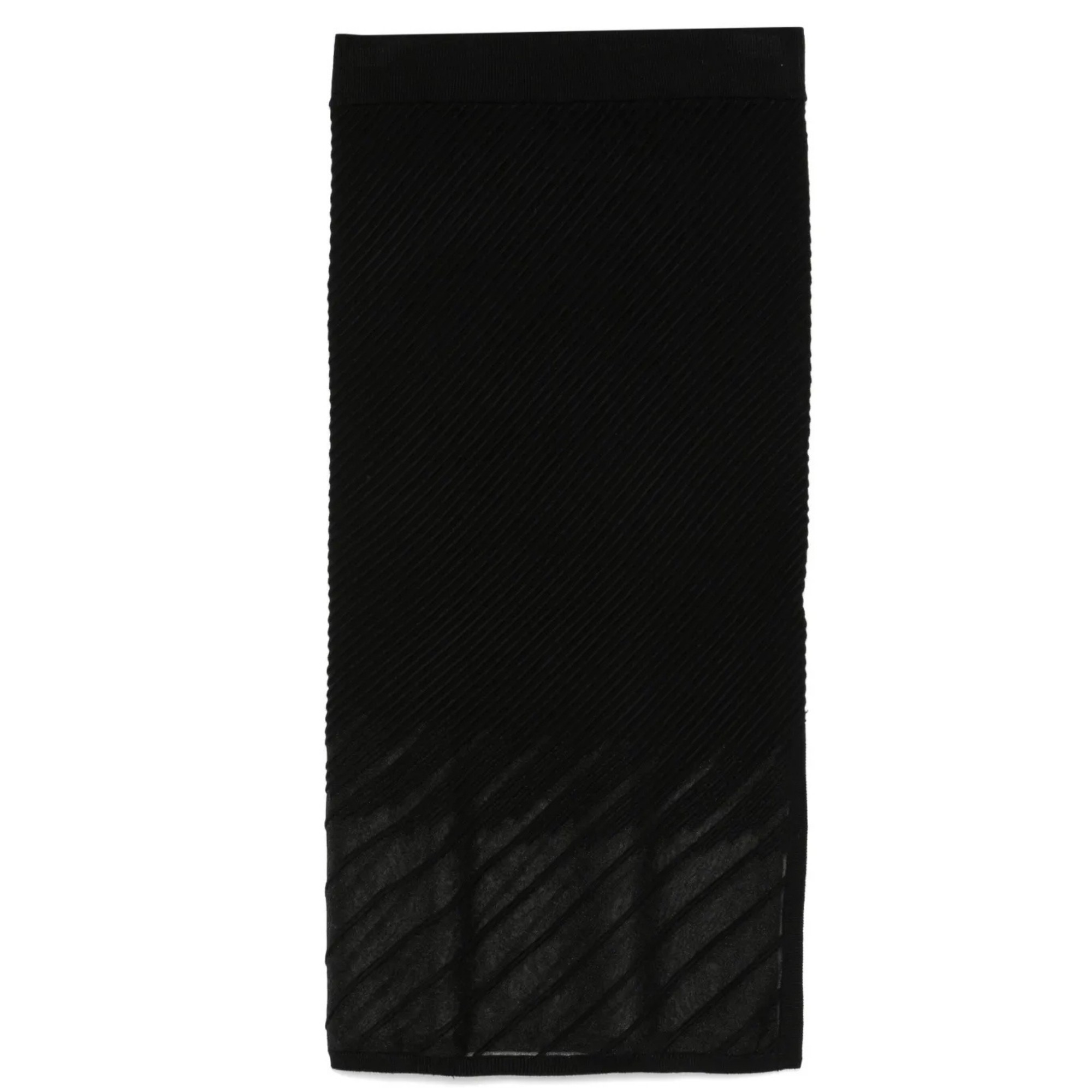 DKNY Midi sijonas moterims, Juoda, Ribbed seamless midi skirt 2