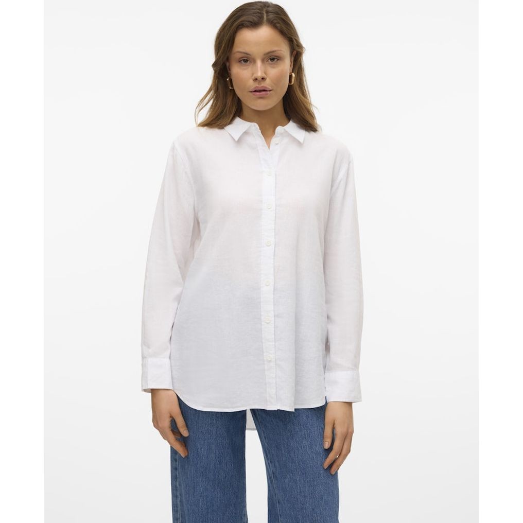 VERO MODA Marškiniai moterims, Balta, Vmlinn shirts 2